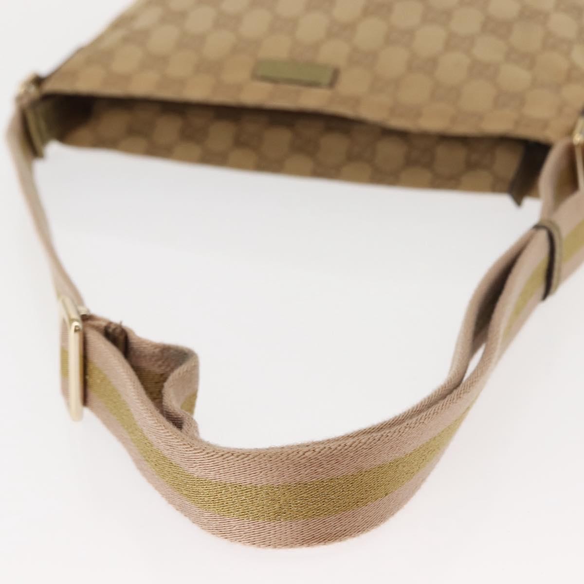 Gucci Web Strap Messenger Bag GG Canvas, BEIGE, CANVAS, Shoulder bag