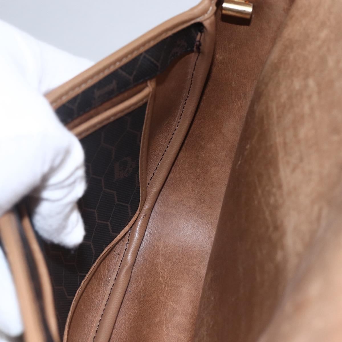 Christian Dior Vintage Honeycomb Flap Crossbody Bag Canvas and Leather, BLACK, CANVAS, Shoulder bag