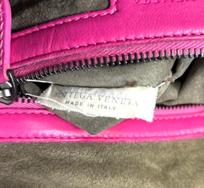 Bottega Veneta Nodini Crossbody Bag Intrecciato Nappa, PINK, LEATHER, Shoulder bag