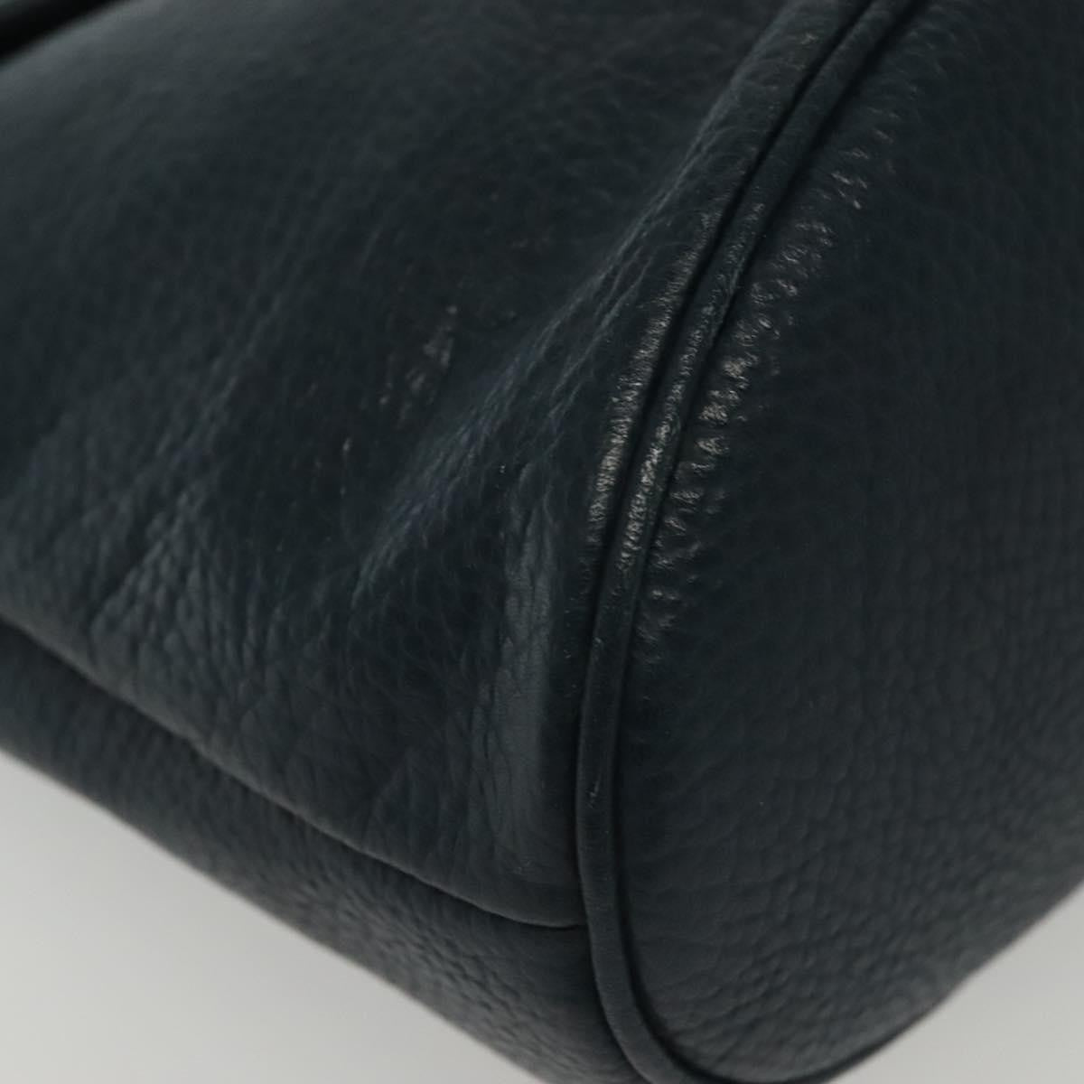 Christian Dior Vintage Handbag Leather, NAVY, LEATHER, Handbag