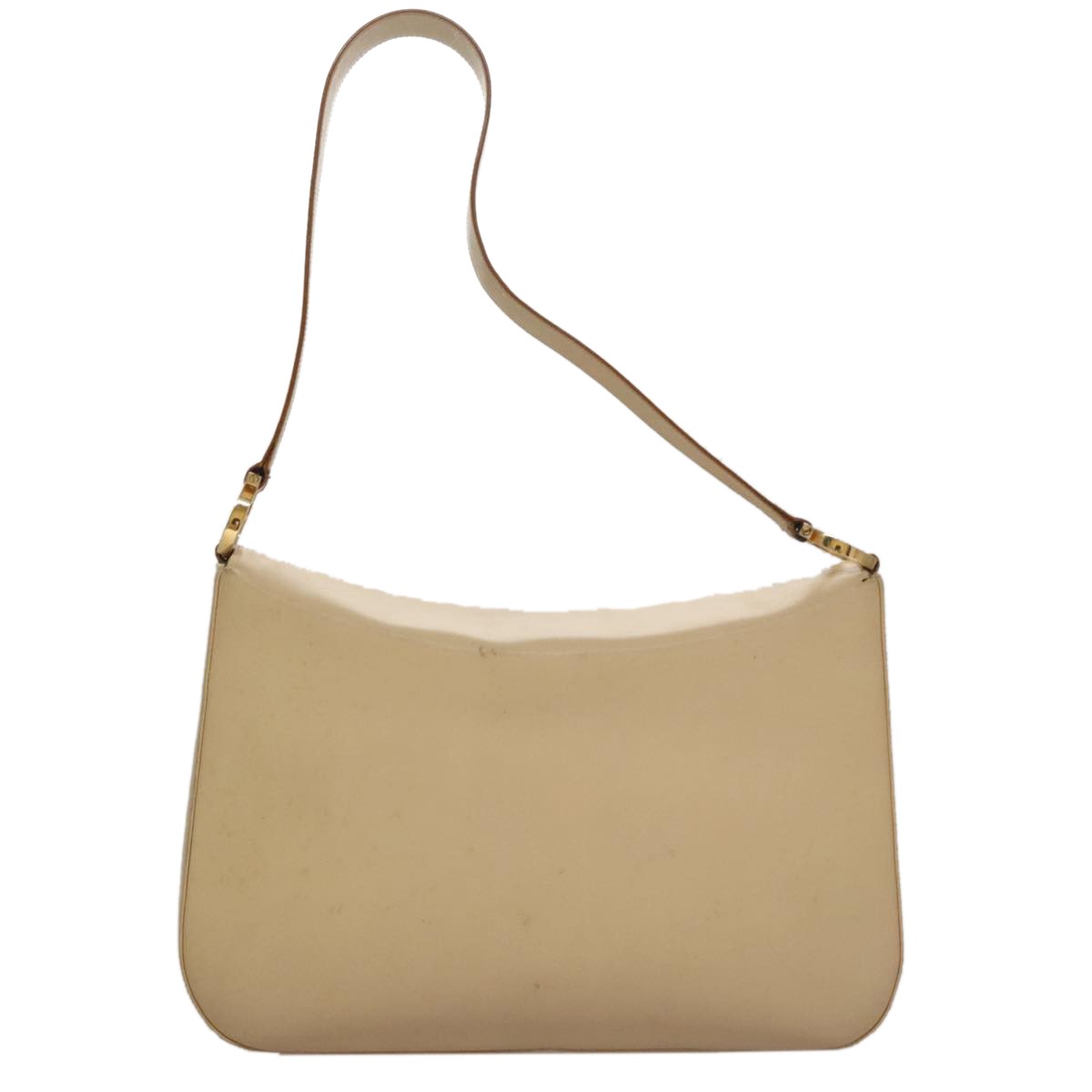Salvatore Ferragamo Gancini Shoulder Bag Leather, BEIGE, LEATHER, Shoulder bag