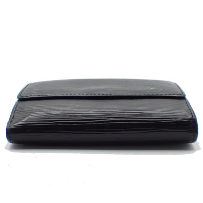 Louis Vuitton Porte Monnaie Billet Carte Crédit Leather, BLACK, LEATHER, Wallets