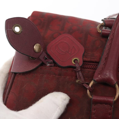 Christian Dior Vintage Trotter Boston Bag Diorissimo Canvas, RED, CANVAS, Handbag