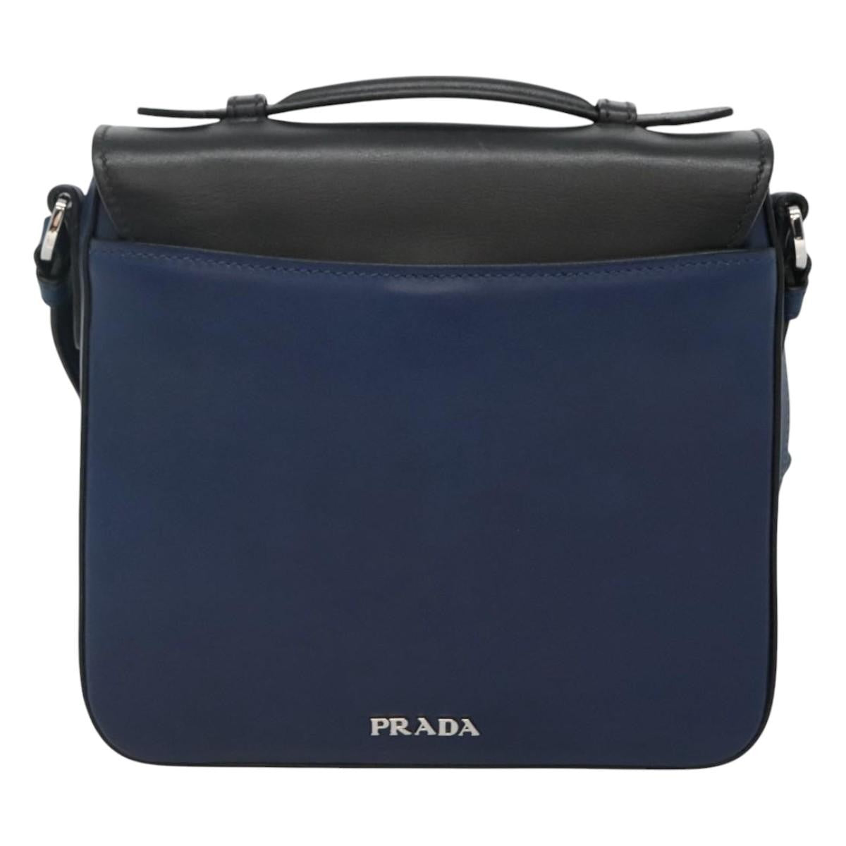 Prada Turnlock Crossbody Bag City Calf, BLACK, LEATHER, Shoulder bag