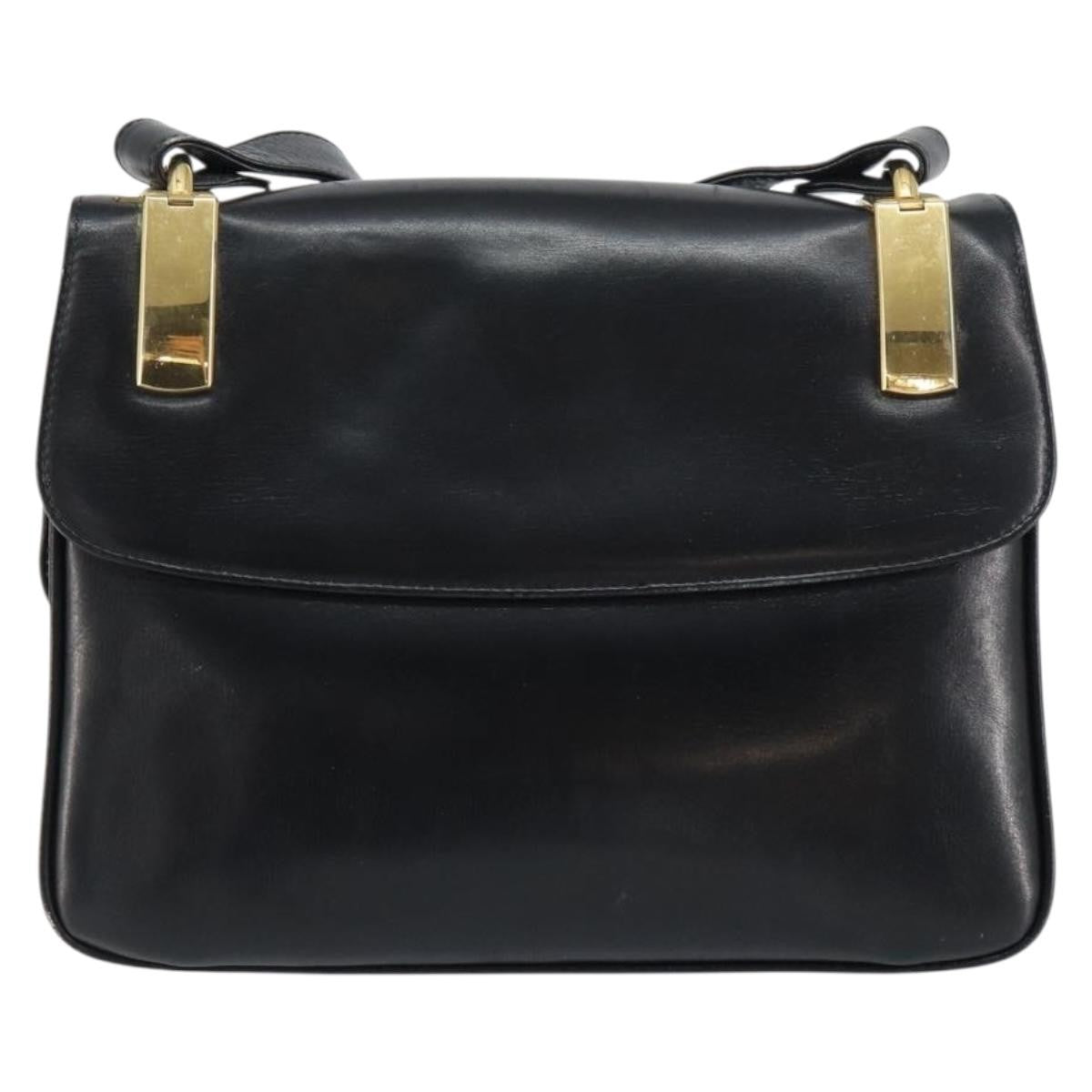 Celine Horse Carriage Shoulder bag Leather, BLACK, LEATHER, Shoulder bag