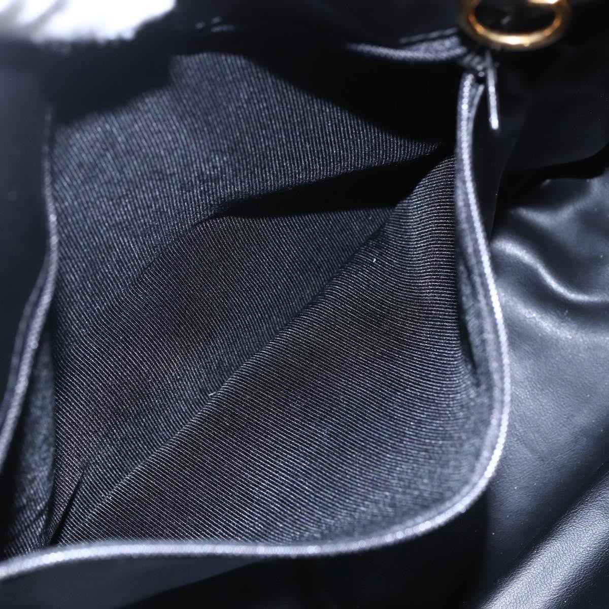 Bally Vintage Chain Shoulder Bag Quilted Leather, BLACK, LEATHER, Shoulder bag