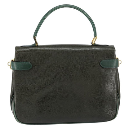 Bally Vintage Handbag Leather, KHAKI, LEATHER, Handbag