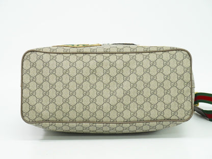 Gucci Courrier Convertible Soft Open Tote GG Coated Canvas with Applique, BEIGE, CANVAS, Tote bag