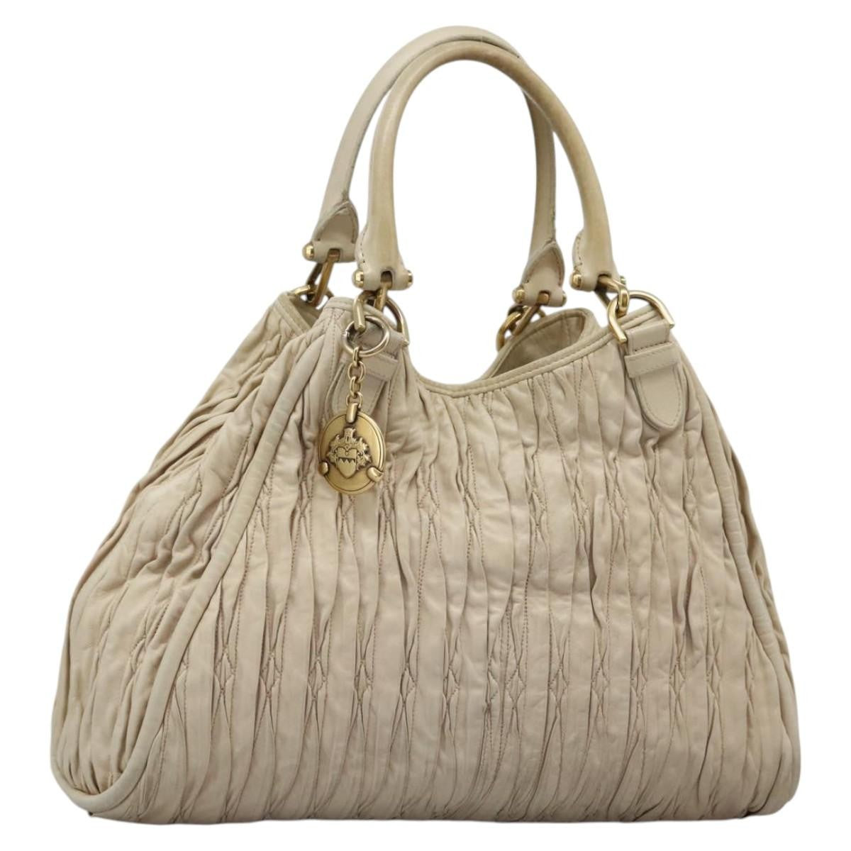 Bally Handbag Leather, BEIGE, LEATHER, Tote bag