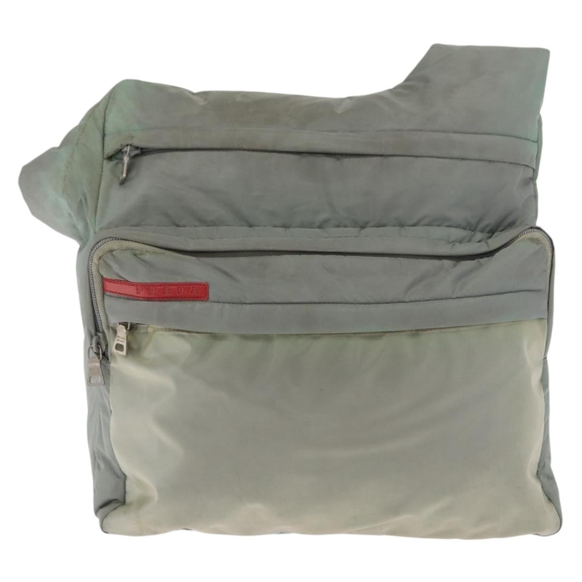 Prada Vintage Shoulder Bag Tessuto, GREEN, NYLON, Shoulder bag