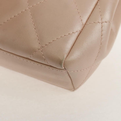 Chanel Vintage Top Handle Flap Bag Quilted Lambskin, PINK, LEATHER, Handbag