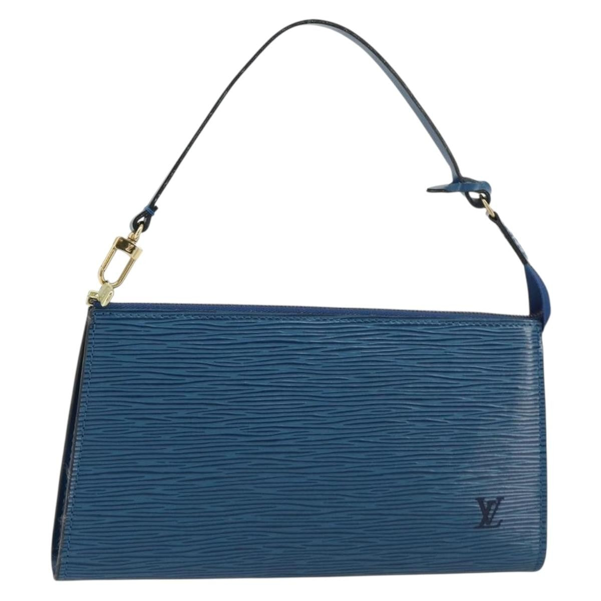 Louis Vuitton Pochette Accessoires Epi Leather, Blue, Leather, Clutch