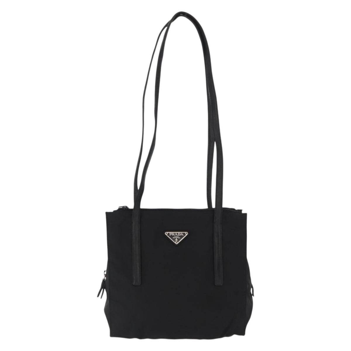 Prada Vintage Shoulder Bag Tessuto, BLACK, NYLON, Shoulder bag