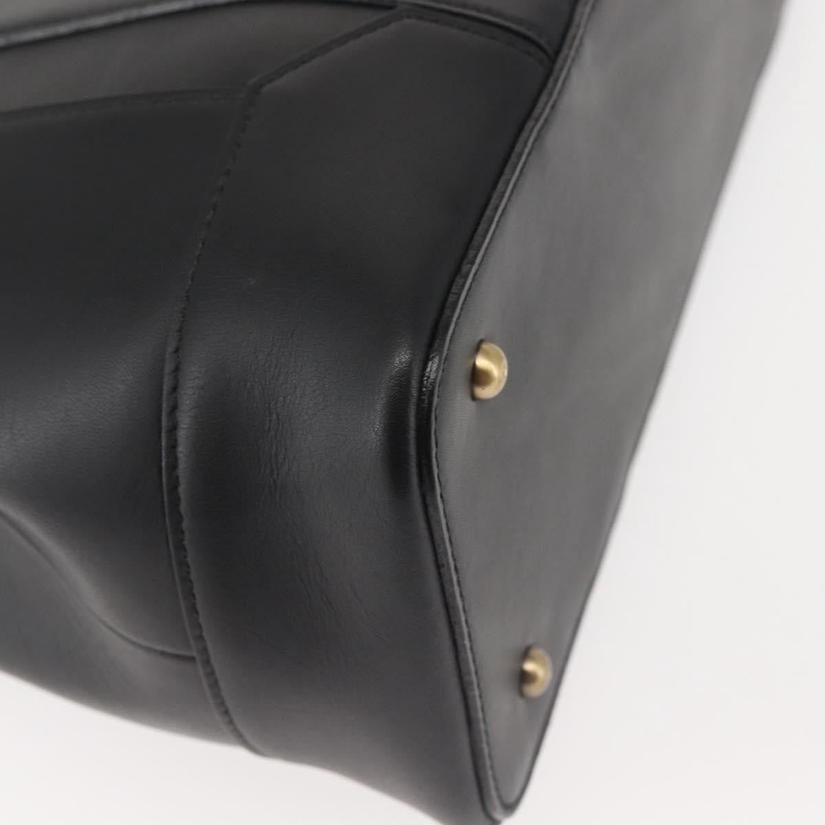 Burberry Vintage Tote Leather, BLACK, LEATHER, Tote bag