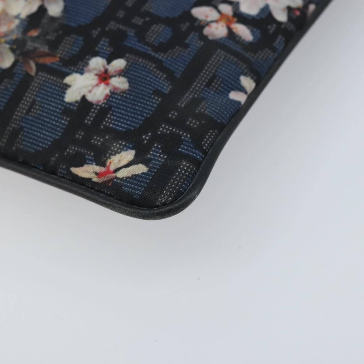 Christian Dior Diorama Clutch Satin, Navy, Canvas, Clutch