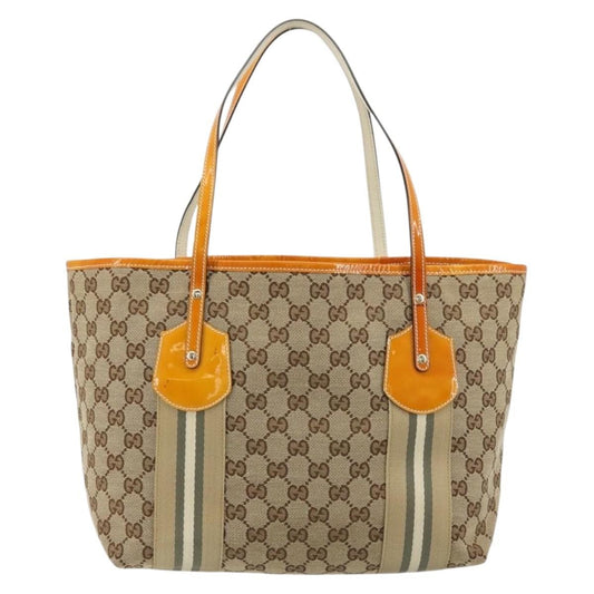 Gucci Jolie Web Tote GG Canvas, Beige, Canvas, Tote Bag