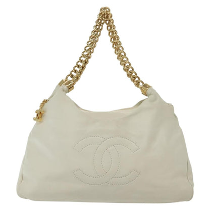 Chanel Rodeo Drive Zip Hobo Lambskin, WHITE, LEATHER, Handbag
