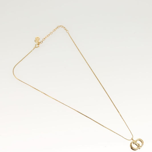 Christian Dior CD Pendant Necklace Metal, GOLD, METAL, Necklace