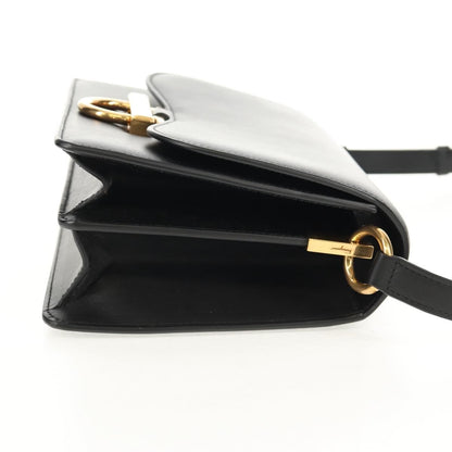 Salvatore Ferragamo Joanne Shoulder Bag Leather, BLACK, LEATHER, Shoulder bag