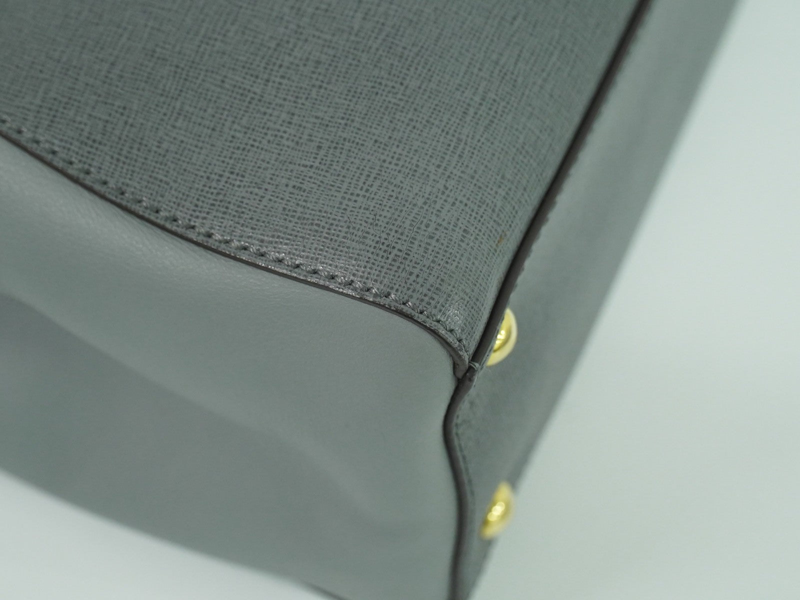 Fendi 2Jours Bag Leather, GRAY, LEATHER, Handbag