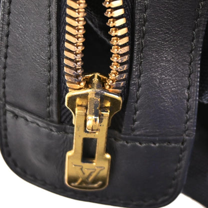 Louis Vuitton Claudine Handbag Mini Lin, NAVY, CANVAS, Travel bag