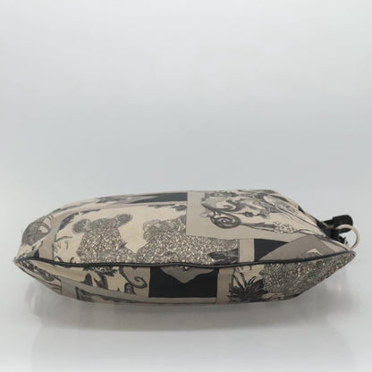 Salvatore Ferragamo Vintage Shoulder Bag Canvas, GRAY, CANVAS, Shoulder bag