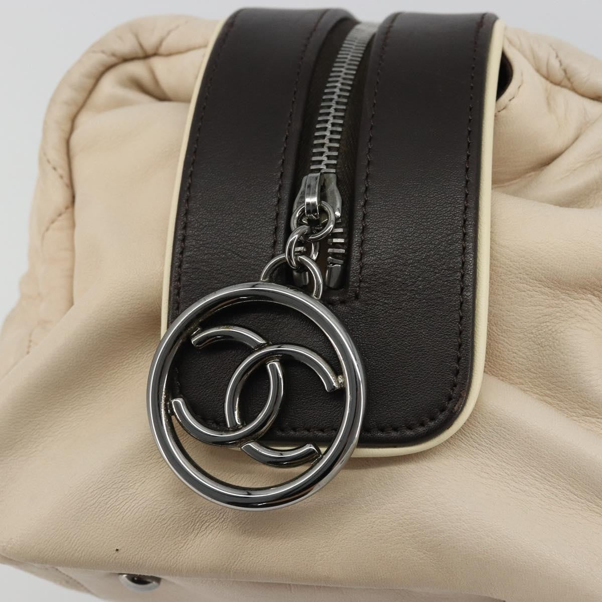 Chanel Matelassé Lambskin leather, Neutral, Leather, Handbag