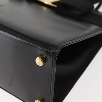 Salvatore Ferragamo Convertible Vara Bow Tote Leather, BLACK, LEATHER, Handbag