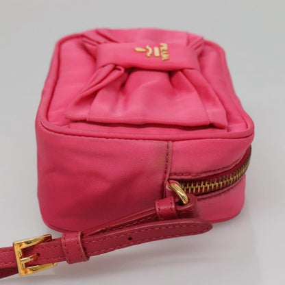 Prada Bow Camera Crossbody Bag Tessuto, PINK, NYLON, Clutche & pouche