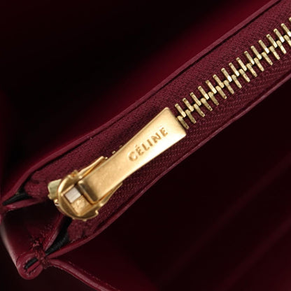Celine Multifunction Flap Wallet Leather, BURGUNDY, LEATHER, Wallets