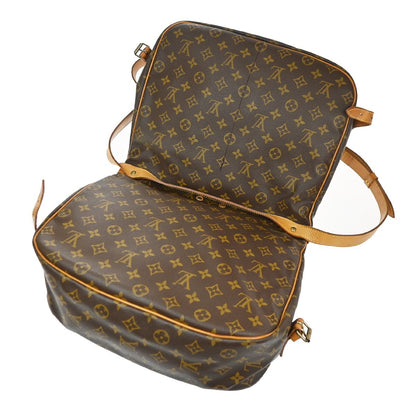 Louis Vuitton Saumur Handbag Monogram Canvas, Brown, Canvas, Shoulder Bag