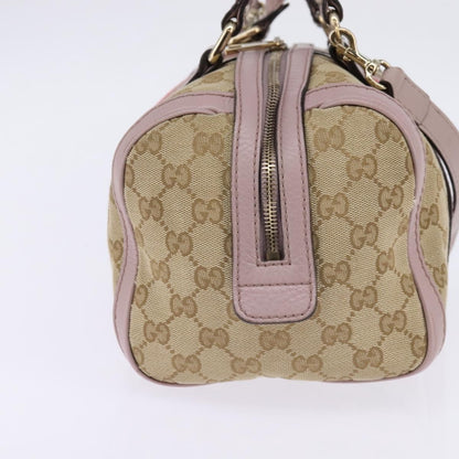 Gucci Vintage Web Boston Bag GG Canvas, BEIGE, CANVAS, Handbag