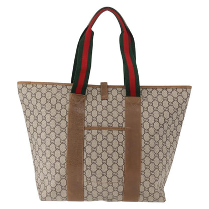 Gucci Sherry Line Tote Canvas, BEIGE, PVC, Tote bag