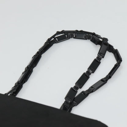 Prada Chain Shoulder Bag Tessuto, BLACK, NYLON, Shoulder bag