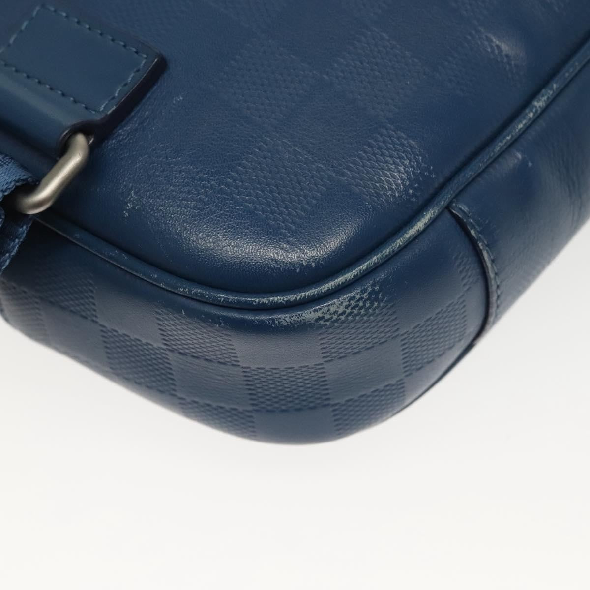 Louis Vuitton Ambler Bag Damier Infini Leather, BLUE, LEATHER, Shoulder bag