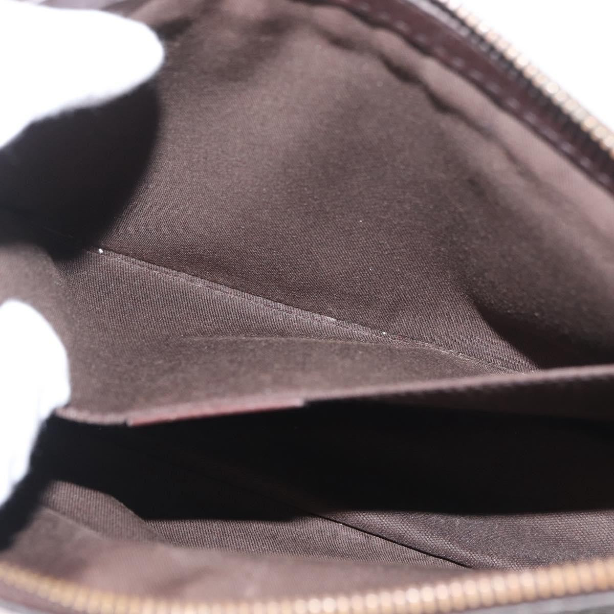 Gucci Zip Pouch Leather, BROWN, LEATHER, Clutche & pouche