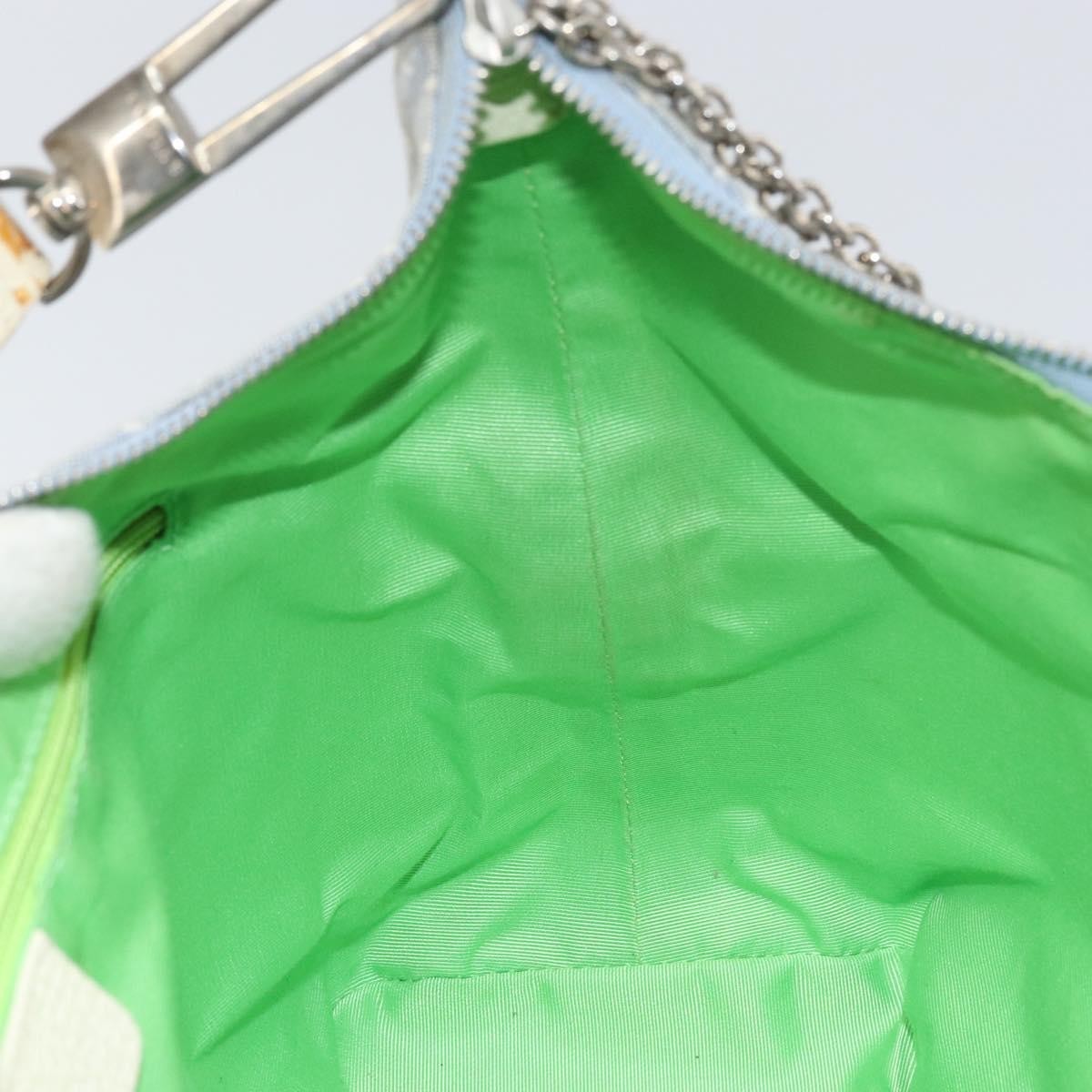 Bvlgari Logomania Shoulder Bag Canvas with Leather, BLUE, CANVAS, Shoulder bag