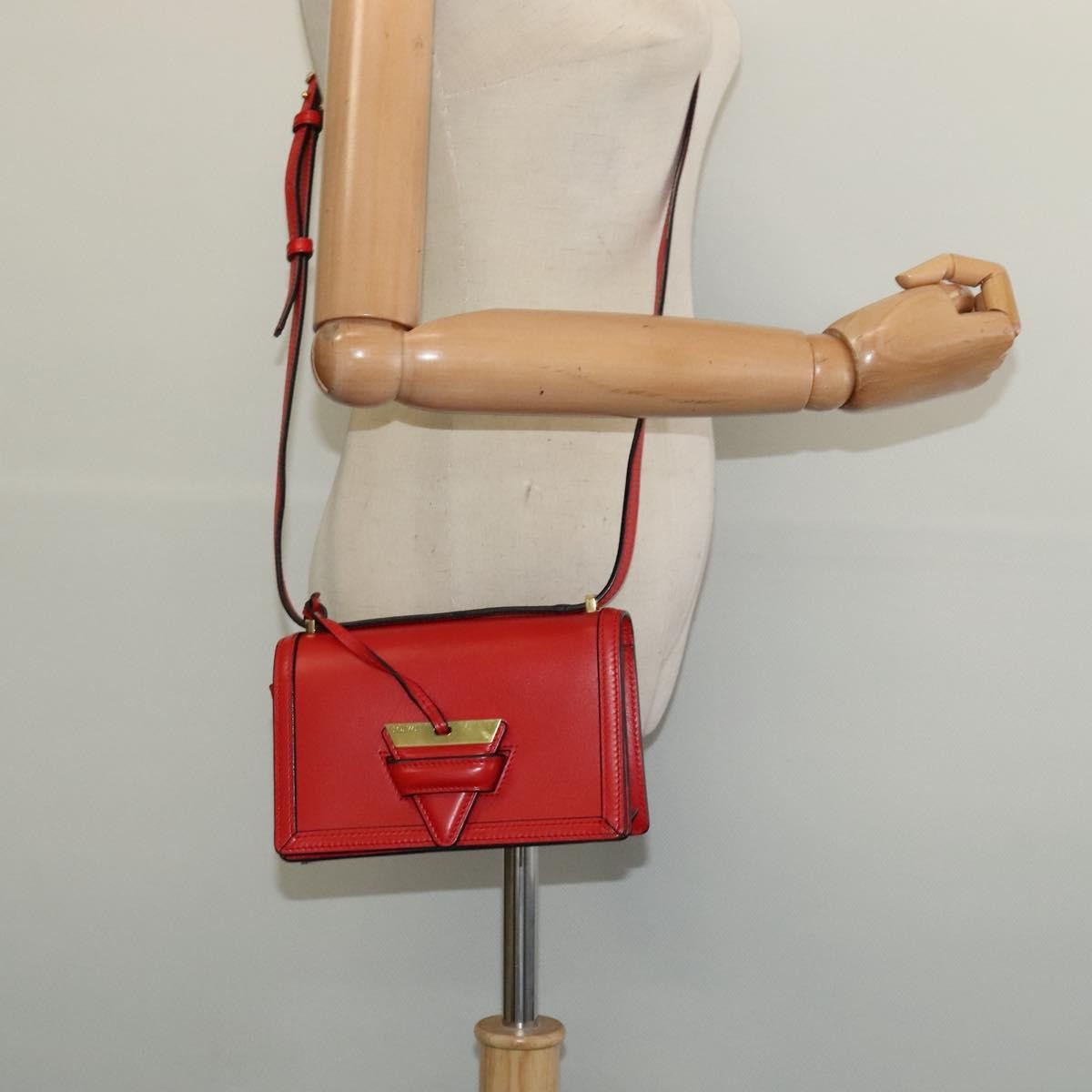 Loewe Barcelona Shoulder Bag Leather, RED, LEATHER, Shoulder bag