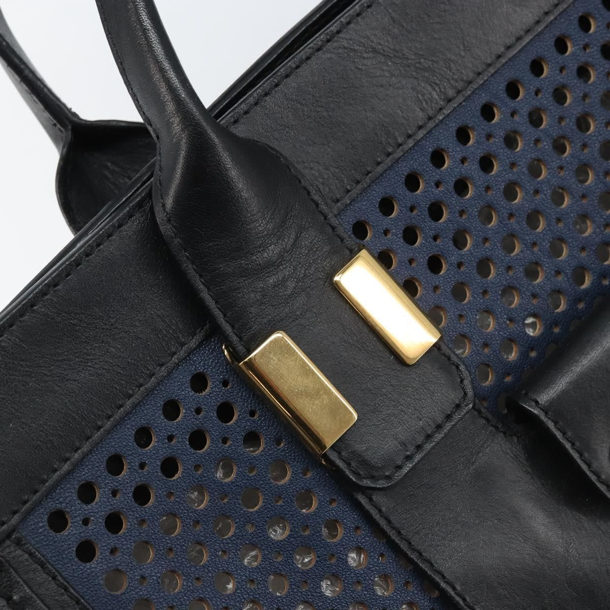 Chloe Alice Satchel Leather, Black, Leather, Handbag