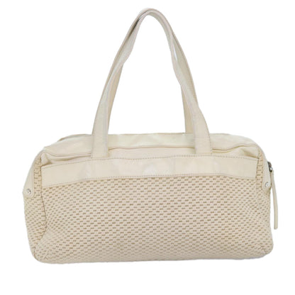 Chanel Zip Shoulder Bag Canvas, BEIGE, CANVAS, Shoulder bag