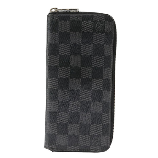 Louis Vuitton Zippy wallet vertical Damier Graphite, BLACK, CANVAS, Wallets