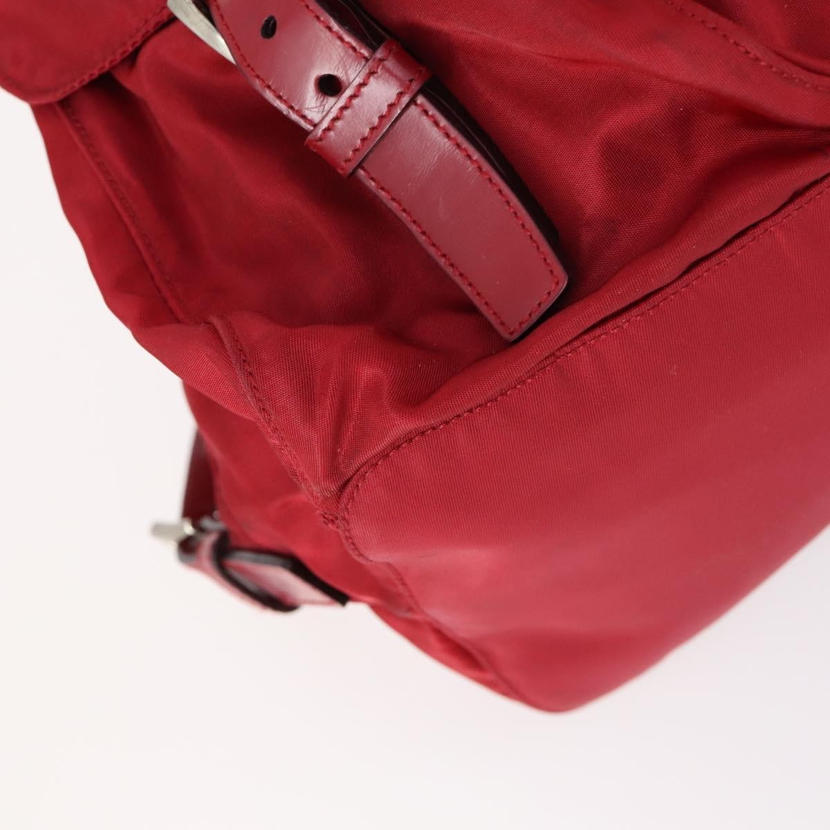 Prada Double Front Pocket Backpack Tessuto, RED, NYLON, Backpack