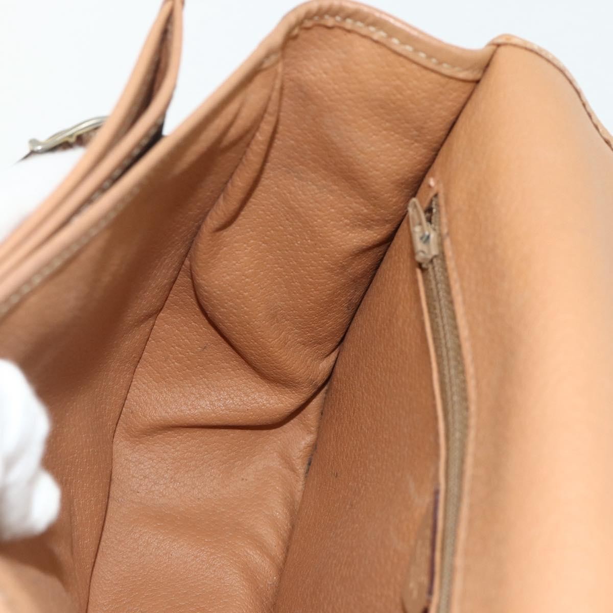 Celine Vintage Macadam Shoulder Bag Canvas and Leather, Brown, Canvas, Shoulder Bag