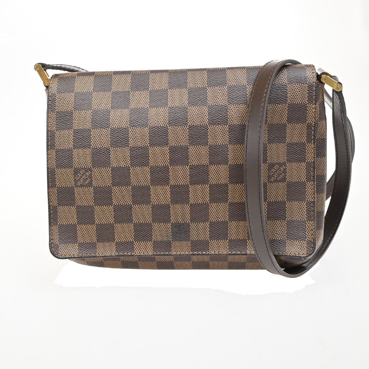 Louis Vuitton Musette Tango Handbag Damier, BROWN, CANVAS, Shoulder bag