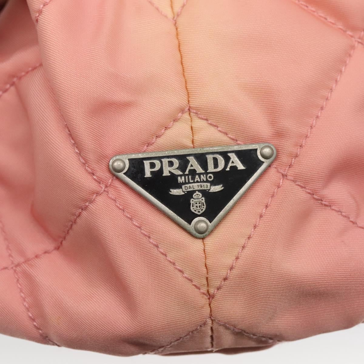 Prada Chain Zip Tote Quilted Tessuto, PINK, NYLON, Tote bag