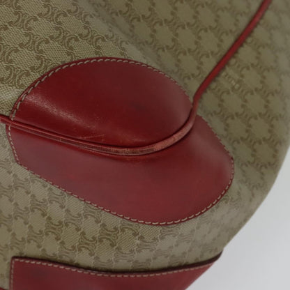Celine Vintage Macadam Tote bag Canvas and Leather, BEIGE, CANVAS, Tote bag