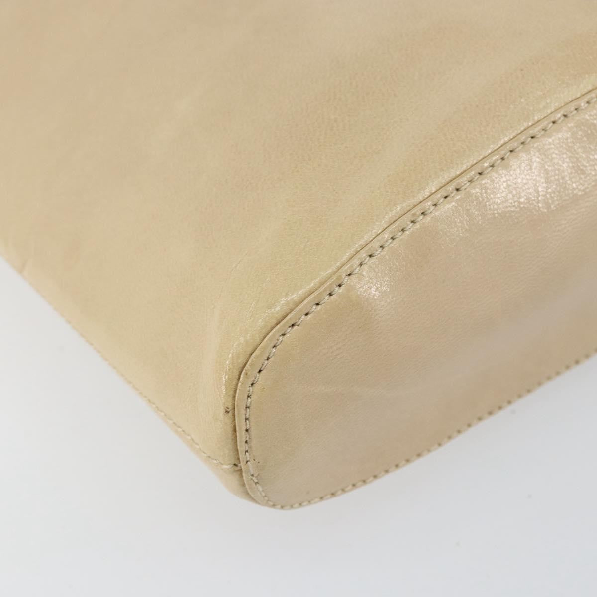 Prada Vintage Shoulder Bag Leather, BEIGE, LEATHER, Shoulder bag