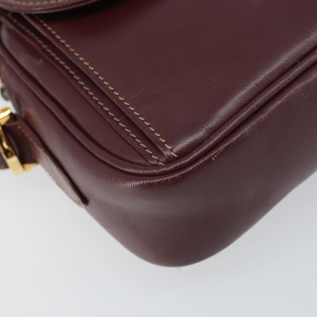 cartier Must de Cartier Shoulder Bag Leather, BURGUNDY, LEATHER, Shoulder bag