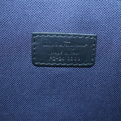 Salvatore Ferragamo Zip Pouch Motorcycle Print Leather, BLACK, LEATHER, Clutche & pouche