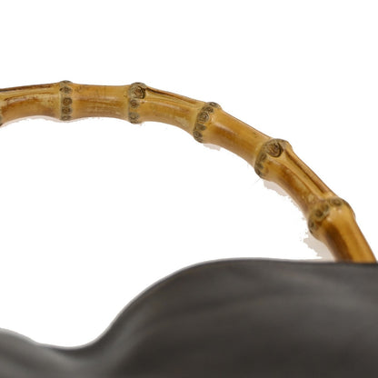 Gucci Vintage Bamboo Shoulder Bag Leather, BROWN, LEATHER, Shoulder bag